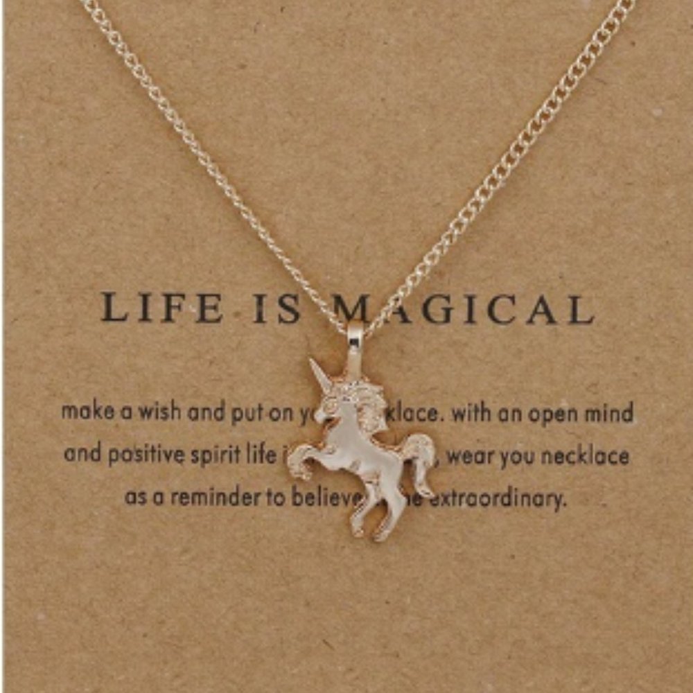 Gold Dipped Life Is Magical Wish Necklace